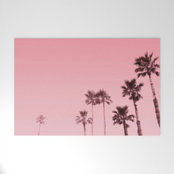 Tranquillity - flamingo pink Welcome Mat Gallery Image 1