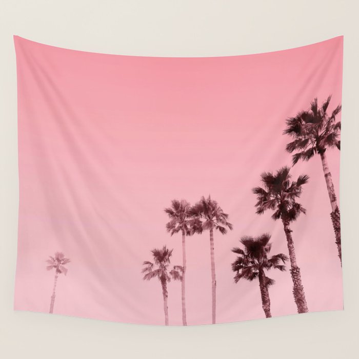 Tranquillity - flamingo pink Wall Tapestry Gallery Image 4