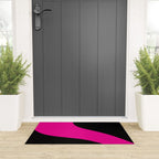 Simple Waves - Magenta and Black Welcome Mat Gallery Image 3