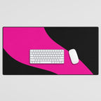 Simple Waves - Magenta and Black Desk Mat Gallery Image 1