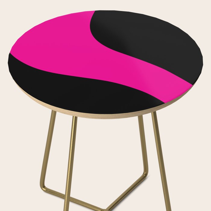 Simple Waves - Magenta and Black Side Table Gallery Image 2