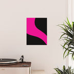 Simple Waves - Magenta and Black Poster Gallery Image 2
