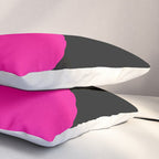 Simple Waves - Magenta and Black Pillow Sham Gallery Image 3
