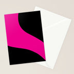 Simple Waves - Magenta and Black Stationery Card Gallery Image 2
