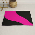 Simple Waves - Magenta and Black Rug Gallery Image 1