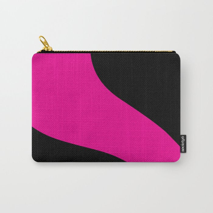 Simple Waves - Magenta and Black Carry All Pouch Gallery Image 1