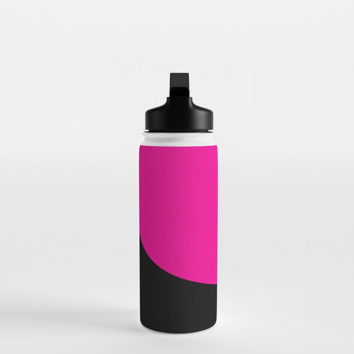 Simple Waves - Magenta and Black Water Bottle Gallery Image 3