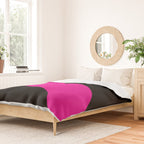Simple Waves - Magenta and Black Duvet Cover Gallery Image 2