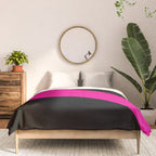 Simple Waves - Magenta and Black Comforter Gallery Image 3