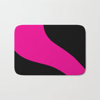Simple Waves - Magenta and Black Bath Mat Gallery Image 1