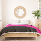 Simple Waves - Magenta and Black Duvet Cover Gallery Image 3