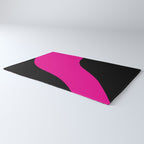 Simple Waves - Magenta and Black Rug Gallery Image 3