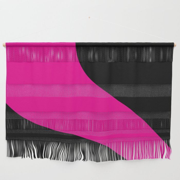 Simple Waves - Magenta and Black Wall Hanging Gallery Image 1