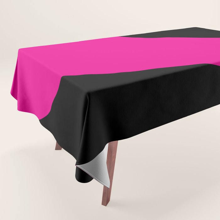 Simple Waves - Magenta and Black Tablecloth Gallery Image 1