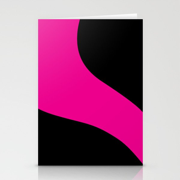 Simple Waves - Magenta and Black Stationery Card Gallery Image 1