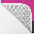 Simple Waves - Magenta and Black Bath Mat Gallery Image 2