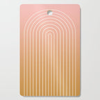 Ombre Arch XIII Pastel Sunset Gradient Modern Geometric Lines Cutting Board Gallery Image 1