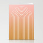 Ombre Arch XIII Pastel Sunset Gradient Modern Geometric Lines Stationery Card Gallery Image 2