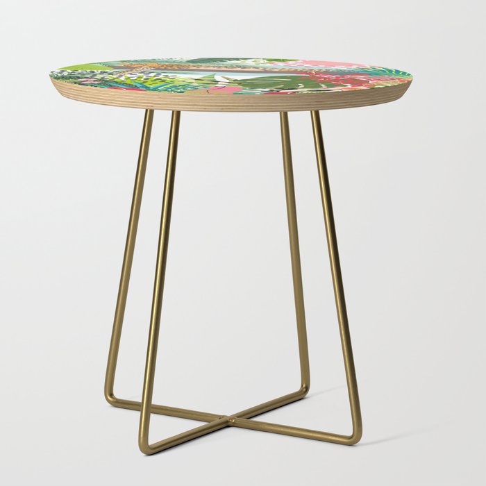 Colorful Jungle Cheetah Print Side Table Gallery Image 1