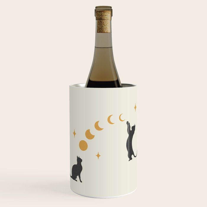 Cat and Moon 1 Wine Chiller Gallery Image 1
