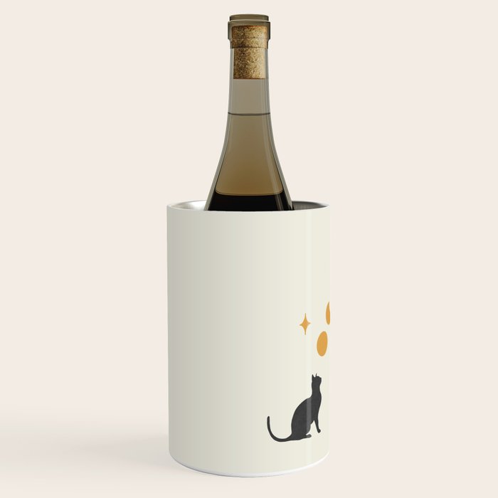 Cat and Moon 1 Wine Chiller Gallery Image 2