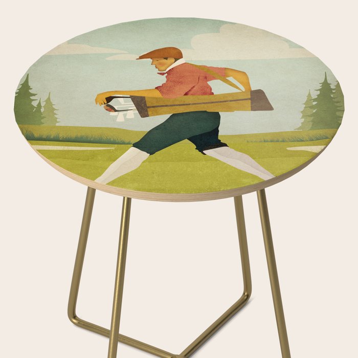 Golfer Vintage Golf Side Table Gallery Image 2