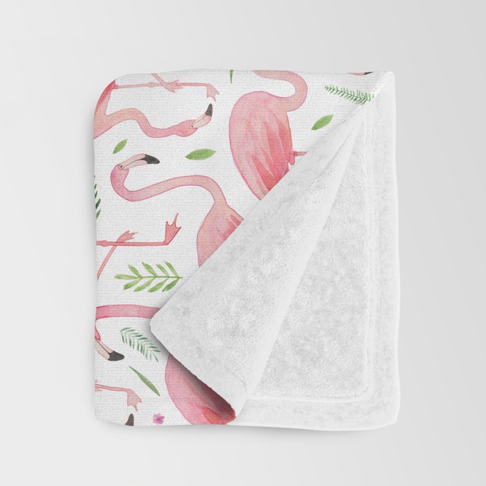 Flamingo Floral Pattern! Throw Blanket Gallery Image 3