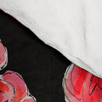 Red Geranium with black background Comforter Gallery Image 4