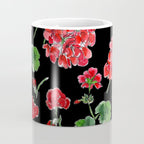 Red Geranium with black background Coffee Mug Gallery Image 4