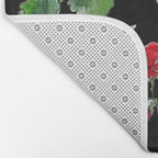 Red Geranium with black background Bath Mat Gallery Image 2