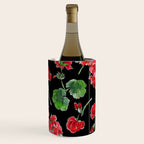 Red Geranium with black background Wine Chiller Gallery Image 2