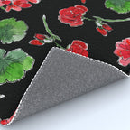 Red Geranium with black background Rug Gallery Image 4