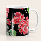 Red Geranium with black background Coffee Mug Gallery Image 1