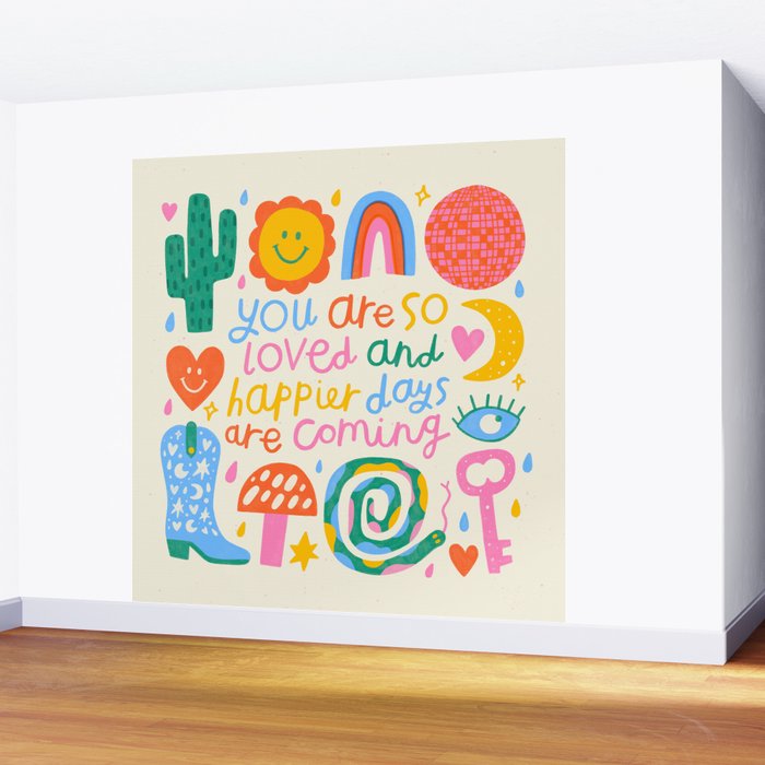 Wild West Happy Positive Quote Wall Mural Gallery Image 2