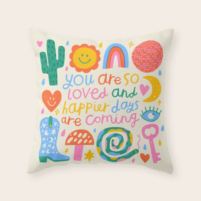 Wild West Happy Positive Quote Throw Pillow Gallery Image 6