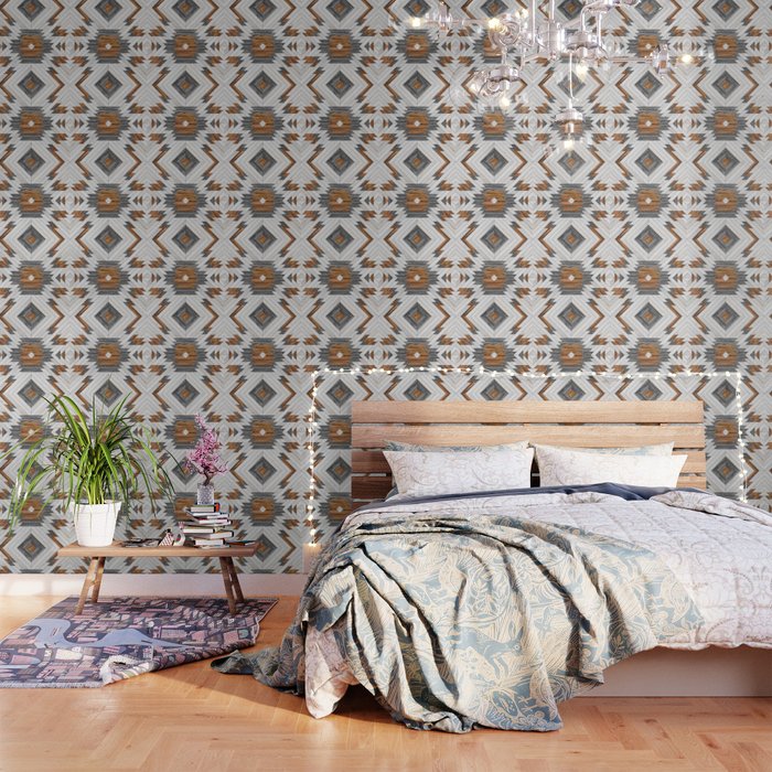Urban Tribal Pattern No.8 - Aztec - Wood Wallpaper Gallery Image 3