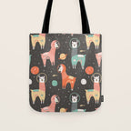 Astronaut Llamas in Space Tote Bag Gallery Image 1