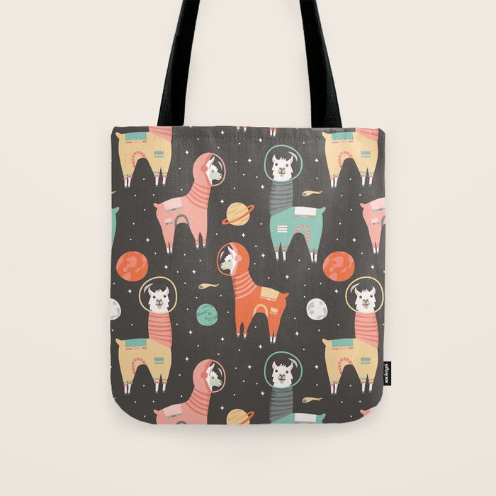 Astronaut Llamas in Space Tote Bag Gallery Image 1