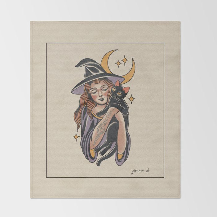 The sweet witch Throw Blanket Gallery Image 2