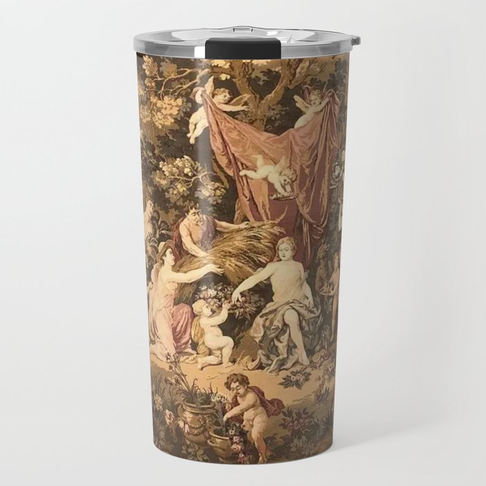 Antique 18th Century Romantic Goddess Aphrodite Parisian Tapestry Travel Mug Gallery Image 1