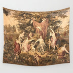 Antique 18th Century Romantic Goddess Aphrodite Parisian Tapestry Wall Tapestry Gallery Image 4