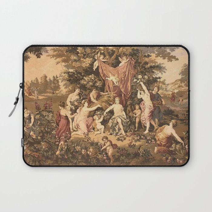 Antique 18th Century Romantic Goddess Aphrodite Parisian Tapestry Laptop Sleeve Gallery Image 1