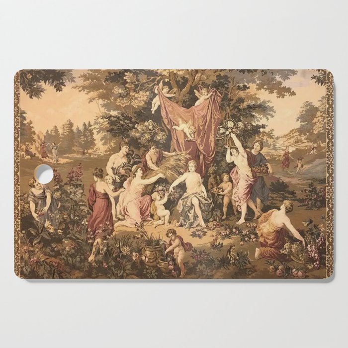 Antique 18th Century Romantic Goddess Aphrodite Parisian Tapestry Cutting Board Gallery Image 1