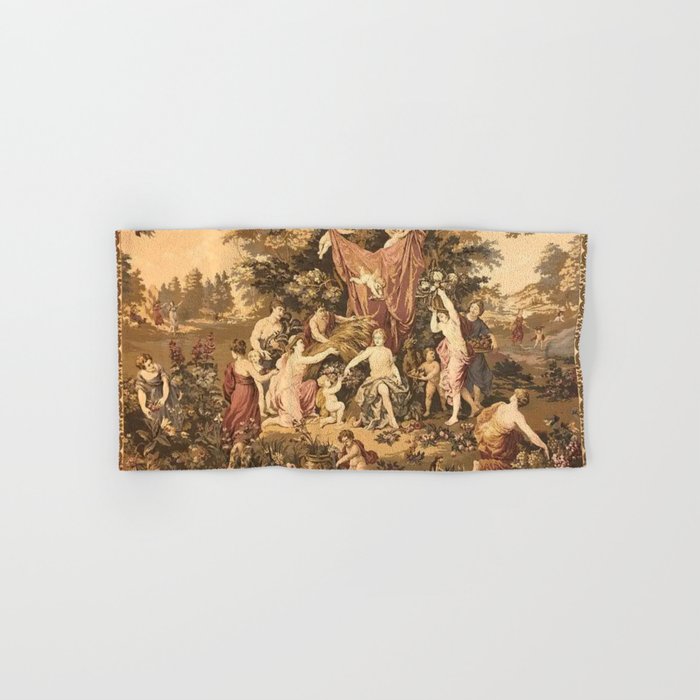 Antique 18th Century Romantic Goddess Aphrodite Parisian Tapestry Bath Towel Gallery Image 1