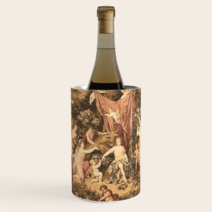 Antique 18th Century Romantic Goddess Aphrodite Parisian Tapestry Wine Chiller Gallery Image 1