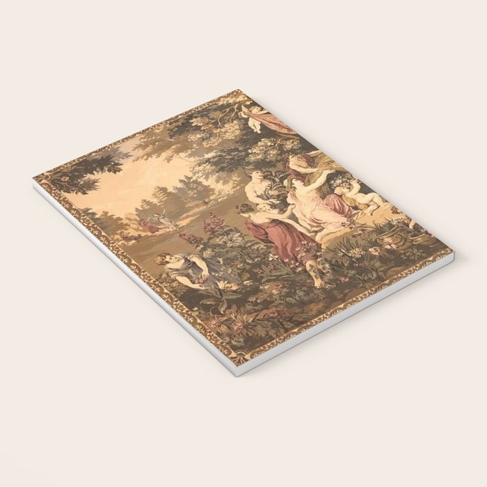 Antique 18th Century Romantic Goddess Aphrodite Parisian Tapestry Notebook Gallery Image 3
