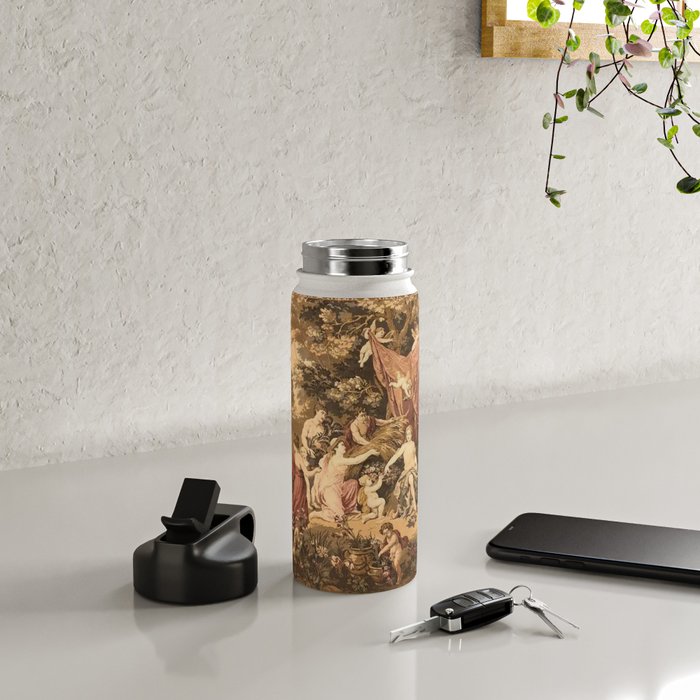 Antique 18th Century Romantic Goddess Aphrodite Parisian Tapestry Water Bottle Gallery Image 4