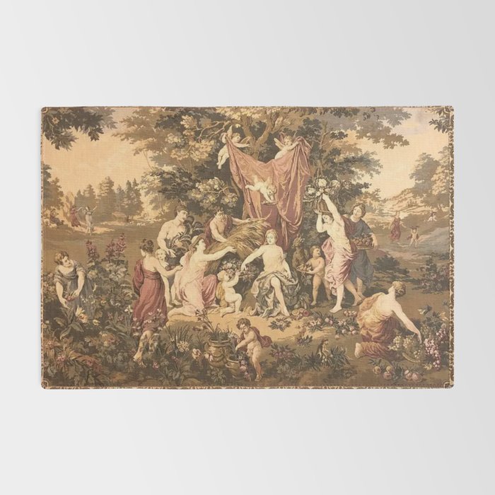 Antique 18th Century Romantic Goddess Aphrodite Parisian Tapestry Rug Gallery Image 2