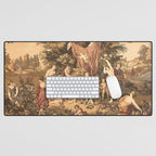 Antique 18th Century Romantic Goddess Aphrodite Parisian Tapestry Desk Mat Gallery Image 1