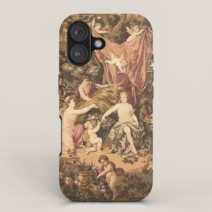 Antique 18th Century Romantic Goddess Aphrodite Parisian Tapestry iPhone Case Gallery Image 1